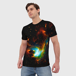 Футболка мужская Галактика, цвет: 3D-принт — фото 2