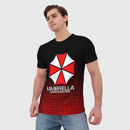 Мужская футболка UMBRELLA CORP / 3D-принт – фото 3