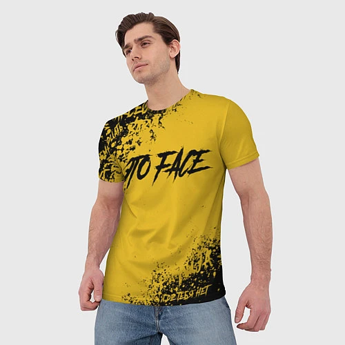 Мужская футболка FACE / 3D-принт – фото 3