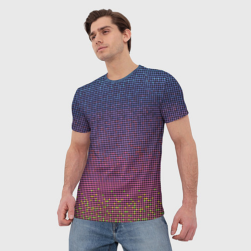 Мужская футболка Ретро узор / 3D-принт – фото 3