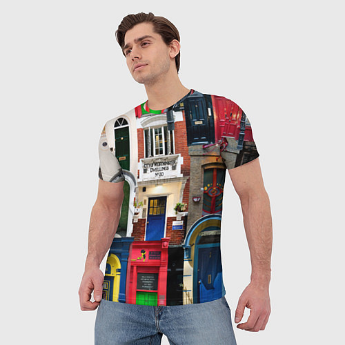 Мужская футболка London doors цифровой коллаж / 3D-принт – фото 3