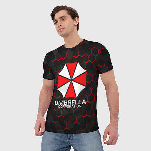 Мужская футболка UMBRELLA CORP / 3D-принт – фото 3