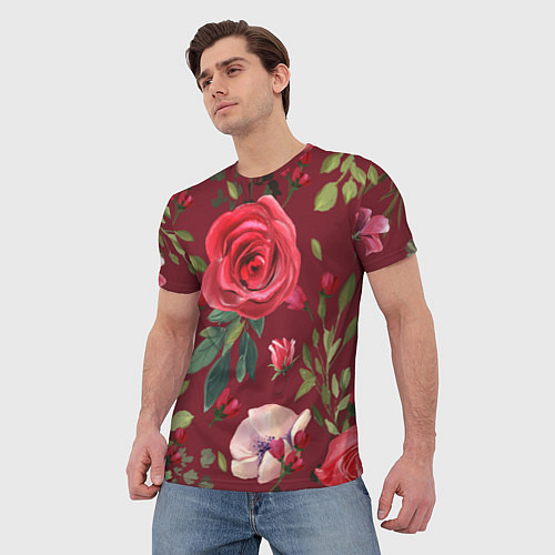 Мужская футболка Rose / 3D-принт – фото 3
