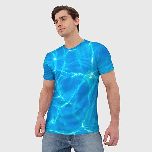 Мужская футболка Вода / 3D-принт – фото 3