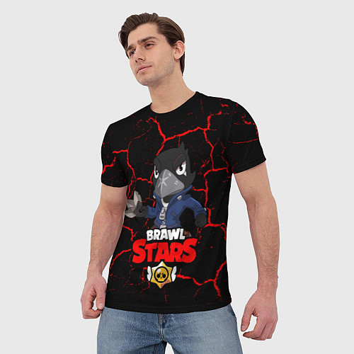 Мужская футболка BRAWL STARS CROW / 3D-принт – фото 3
