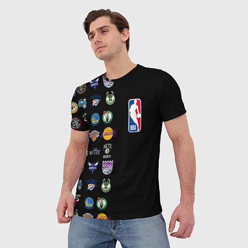 Мужская футболка NBA Team Logos 2 / 3D-принт – фото 3