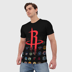 Футболка мужская Houston Rockets 2, цвет: 3D-принт — фото 2