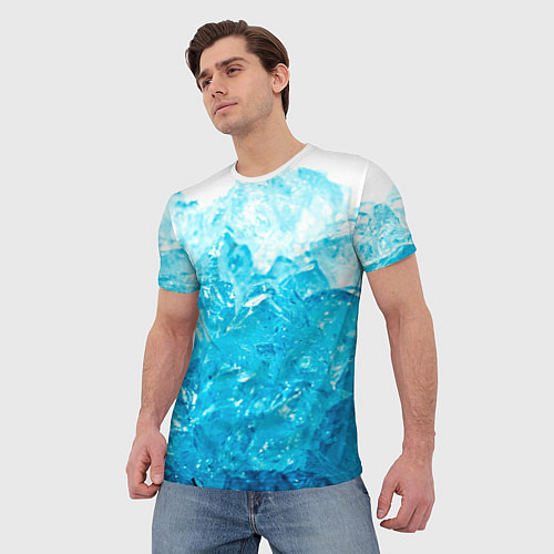 Мужская футболка Лёд / 3D-принт – фото 3