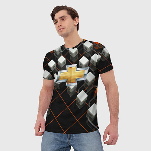 Мужская футболка CHEVROLET / 3D-принт – фото 3