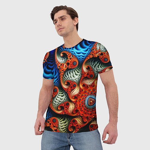 Мужская футболка Fractal illusion / 3D-принт – фото 3