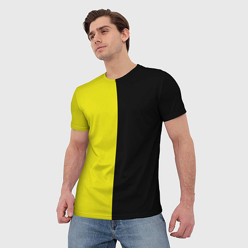 Мужская футболка BLACK YELLOW / 3D-принт – фото 3