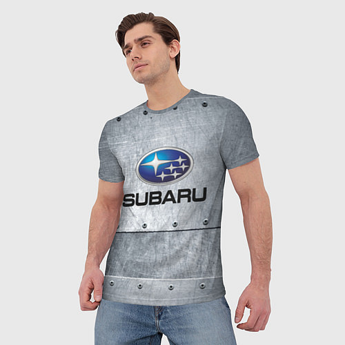 Мужская футболка SUBARU / 3D-принт – фото 3