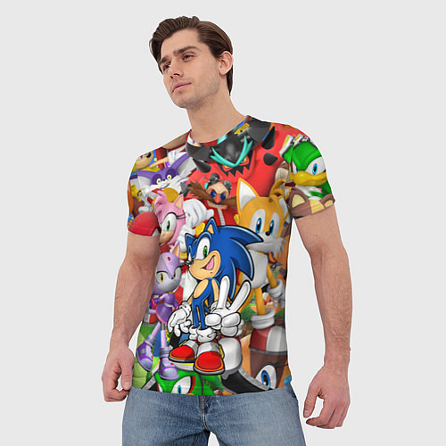 Мужская футболка Sonic ПЕРСОНАЖИ / 3D-принт – фото 3