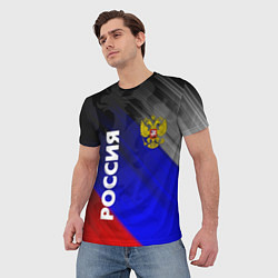Футболка мужская РОССИЯ, цвет: 3D-принт — фото 2
