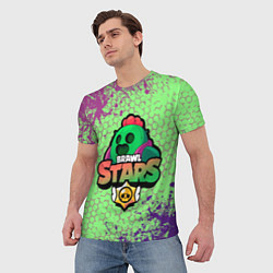Футболка мужская Brawl Stars Spike, цвет: 3D-принт — фото 2
