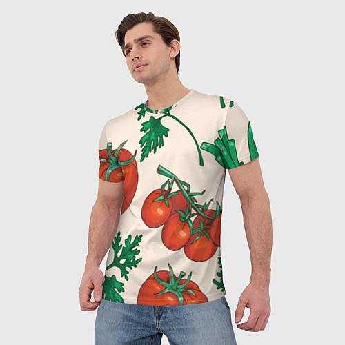 Мужская футболка Летние овощи / 3D-принт – фото 3