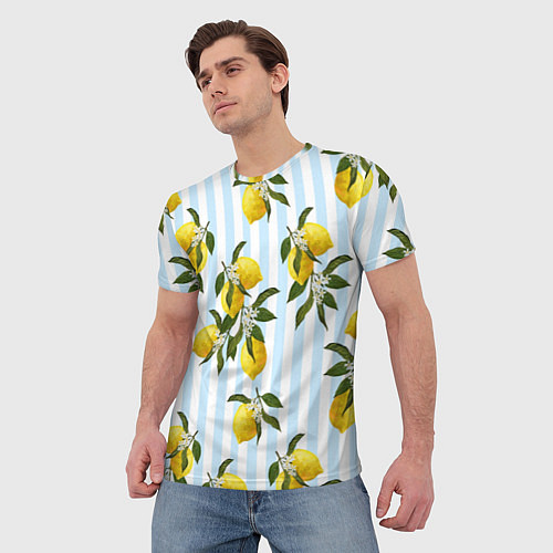 Мужская футболка Лимоны / 3D-принт – фото 3