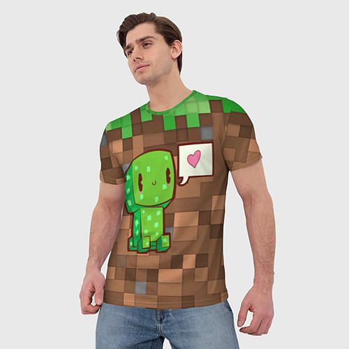 Мужская футболка Minecraft Creeper / 3D-принт – фото 3