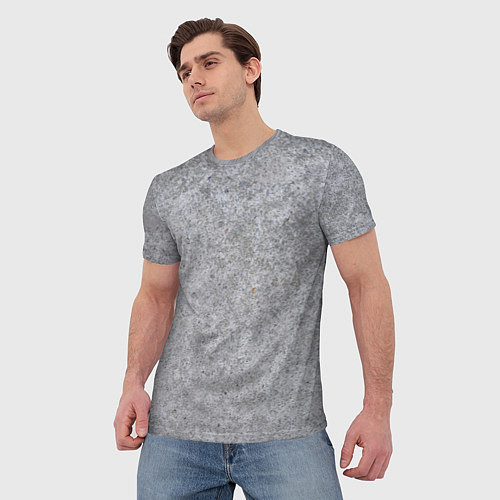 Мужская футболка Серый бетон / 3D-принт – фото 3