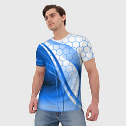 Футболка мужская ABSTRACT BLUE, цвет: 3D-принт — фото 2