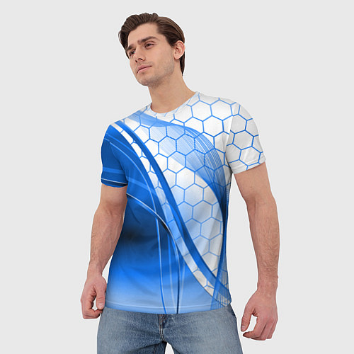 Мужская футболка ABSTRACT BLUE / 3D-принт – фото 3