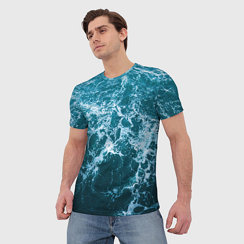 Мужская футболка Водная гладь / 3D-принт – фото 3