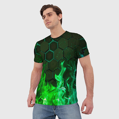Мужская футболка Fire / 3D-принт – фото 3