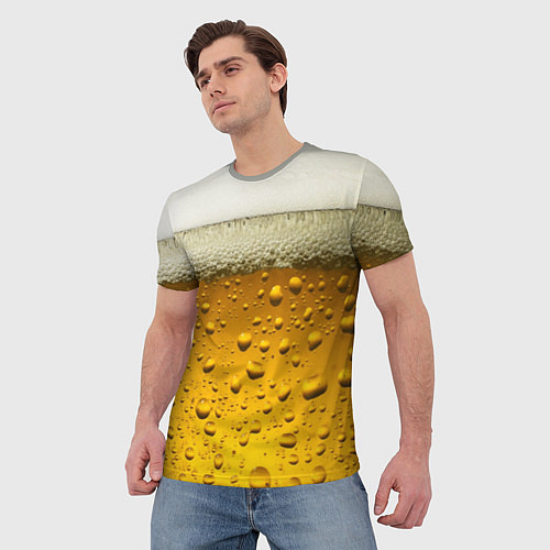 Мужская футболка ПИВО / 3D-принт – фото 3