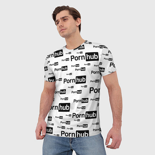 Мужская футболка PornHub / 3D-принт – фото 3