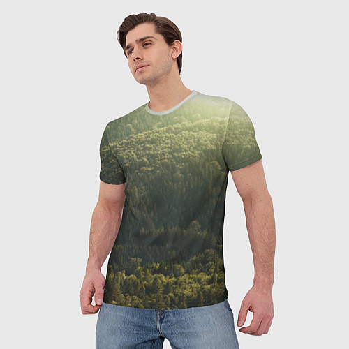 Мужская футболка Летний лес / 3D-принт – фото 3