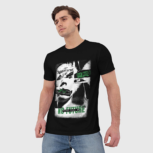 Мужская футболка Sex Pistols / 3D-принт – фото 3