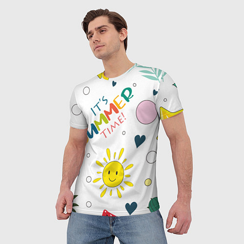 Мужская футболка Summer time / 3D-принт – фото 3