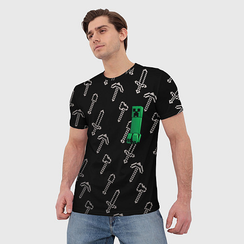 Мужская футболка MINERCRAFT / 3D-принт – фото 3