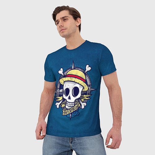 Мужская футболка Straw hat pirates / 3D-принт – фото 3