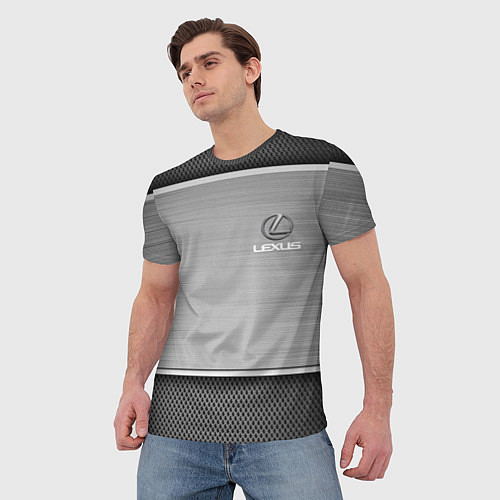 Мужская футболка LEXUS / 3D-принт – фото 3