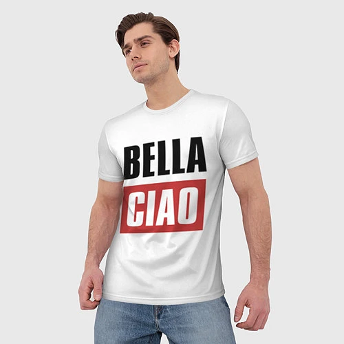 Мужская футболка Bella Ciao / 3D-принт – фото 3