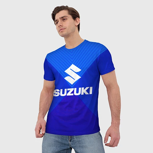 Мужская футболка SUZUKI / 3D-принт – фото 3