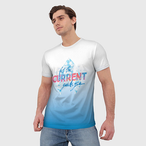 Мужская футболка CURRENT / 3D-принт – фото 3