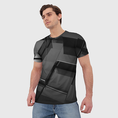 Мужская футболка ПЛИТЫ 3D / 3D-принт – фото 3