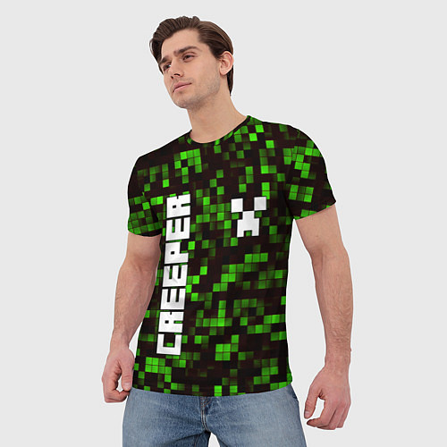 Мужская футболка MINECRAFT CREEPER / 3D-принт – фото 3