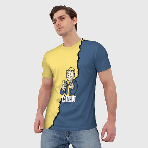 Мужская футболка Fallout logo boy / 3D-принт – фото 3