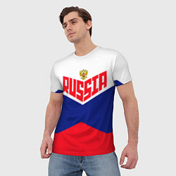 Футболка мужская Russia, цвет: 3D-принт — фото 2