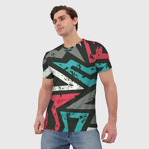 Мужская футболка Geometric Abstraction / 3D-принт – фото 3