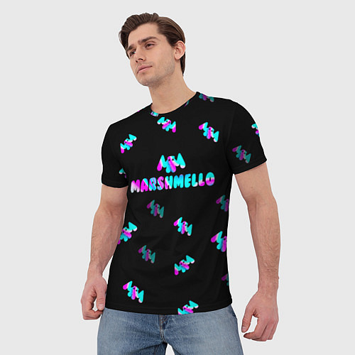 Мужская футболка Marshmello / 3D-принт – фото 3