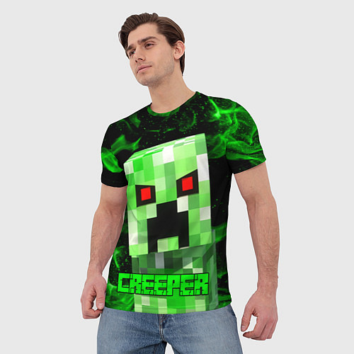 Мужская футболка MINECRAFT CREEPER / 3D-принт – фото 3