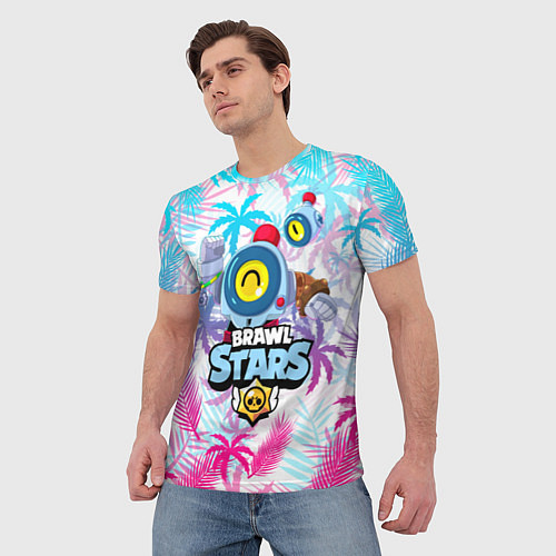Мужская футболка BRAWL STARS NANI ТРОПИКИ / 3D-принт – фото 3