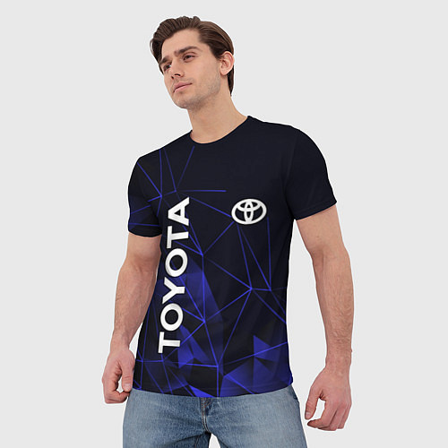 Мужская футболка TOYOTA / 3D-принт – фото 3