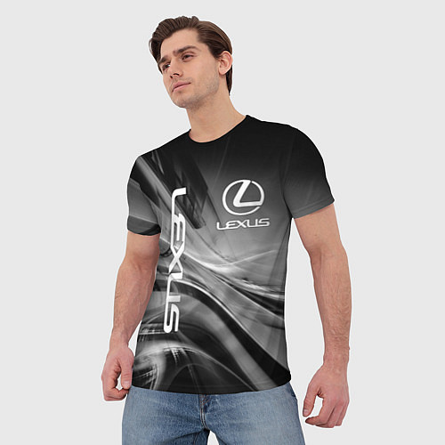 Мужская футболка LEXUS / 3D-принт – фото 3