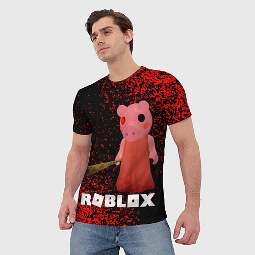 Мужская футболка Roblox Piggy / 3D-принт – фото 3