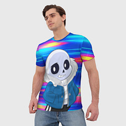 Футболка мужская Sans undertale Санс, цвет: 3D-принт — фото 2